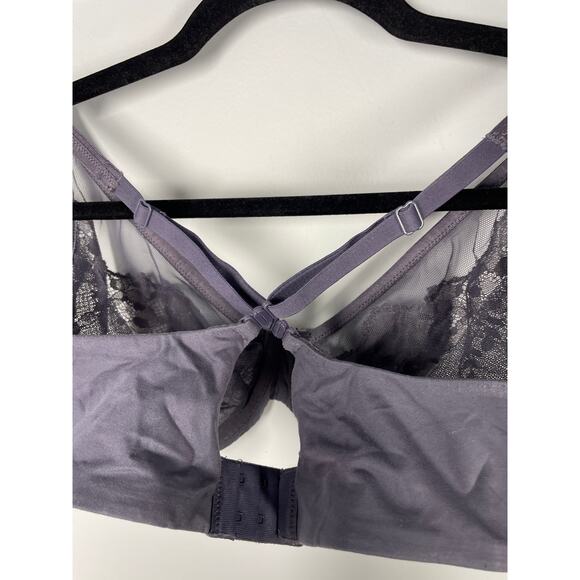 Victoria's Secret, Size 34D, Dusty Purple Demi Bra, Sheer Lace, 3 Way Straps - Picture 6 of 11